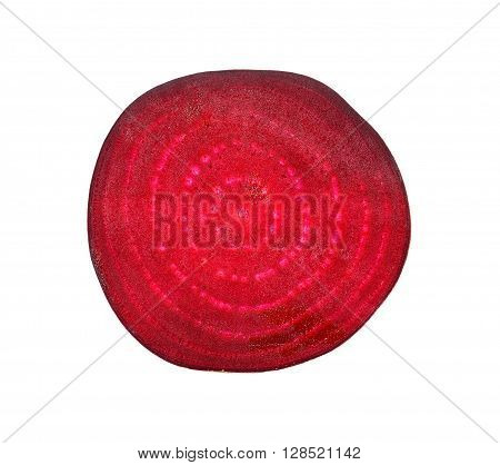 Sliced Beetroot Isolated On The White Background