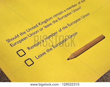 Brexit Referendum In Uk