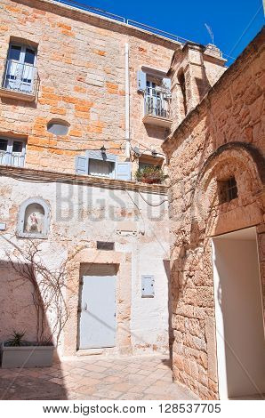 Alleyway of Polignano a mare. Puglia Italy.