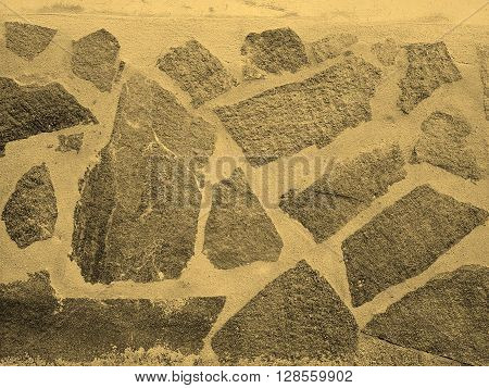 Wall With Stones Finish Sepia