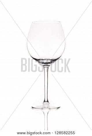 clean simple cup of wine on a white background