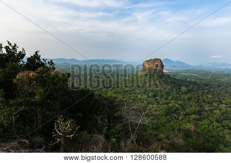 Sigiriya Rock Fortress, seen from Pidurangala Rock, Sri Lanka.