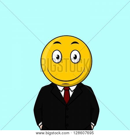 very happy business man .eps10 editable vector illustration design