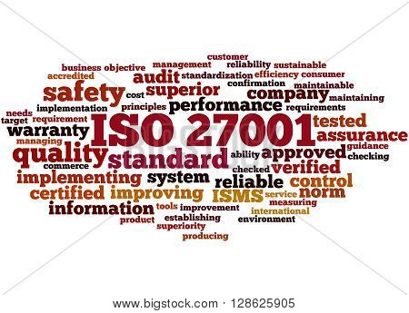 Iso 27001 - Information Security Management, Word Cloud Concept