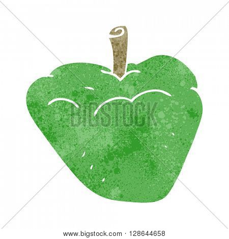freehand retro cartoon organic apple