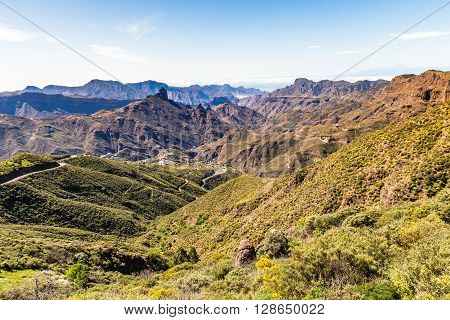 Caldera De Tejeda From Cruz de Tejeda Viewpoint - Tejeda Gran Canaria Canary Islands Spain