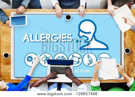 Allergy Hypersensitive Sensitivity Healthcare Infection Concept