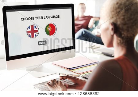 Portugal English Communication Language Concept