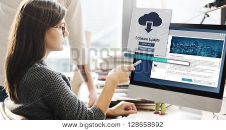 Software Update Installation Upgrade Data Concept