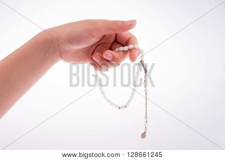 Hand Holding A Tespih