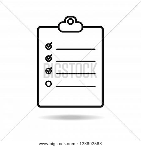 Check list icon line. Stock vector. Vector illustration.
