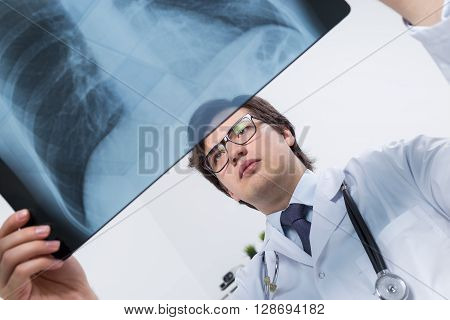 Doctor With X-ray Bottom View