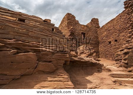 Wukoki pueblo ruin in Wupatki National Monument near Flagstaff Arizona.