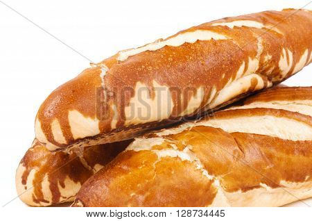 Image of bavarian rolls isolated on white