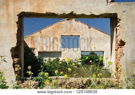 Old abandoned house ruined with the time.