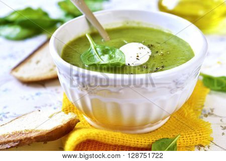 Spinach Creamy Soup.
