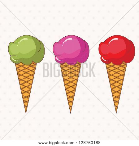 Illustration set of donutscakescroissant. Vector illustaration template