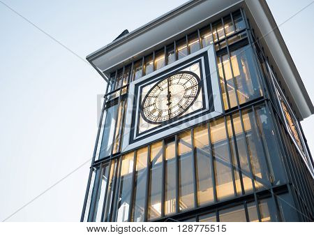 Classic of clock tower at 6.00 PM