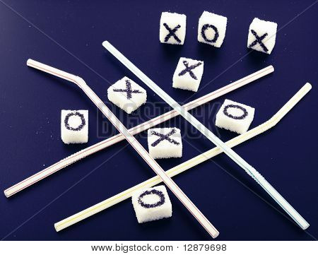 tic-tac-toe játék a kék háttér