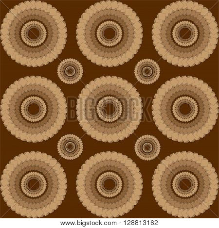 Set of Brown Border Intricate Lace Patterns