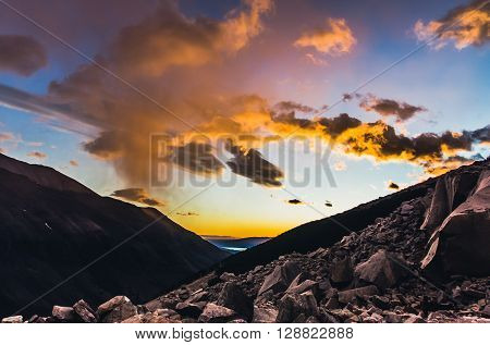 Las Torres mirador at sunrise, Torres del Paine National Park, Chile
