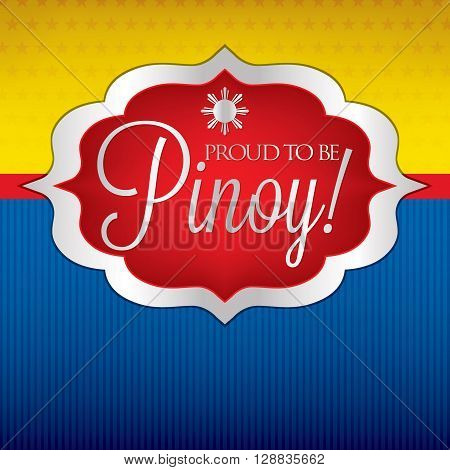 Elegant Label Philippine Independence Day Card In Vector Format.