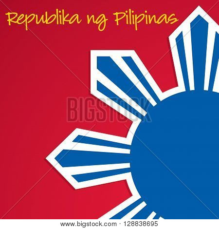 Cut Out Philippine Independence Day Card In Vector Format.