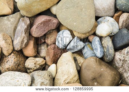 Abstract background with dry round reeble stones