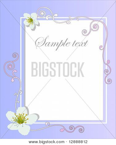 Photo frame with floral background