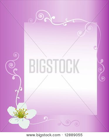 Photo frame with floral background