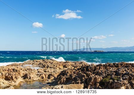 Beautiful sea shore in Cyprus