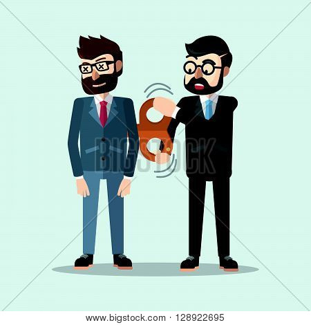 Business man suply energy .eps10 editable vector illustration design