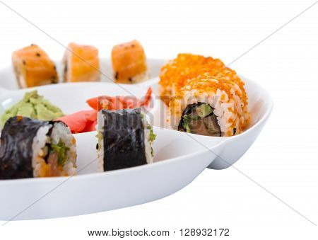 sushi isolated on white background, japan, japanese,