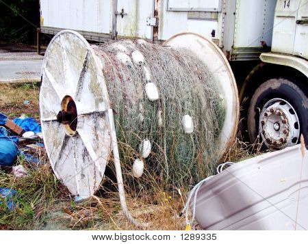 Spool von Fischernetzen