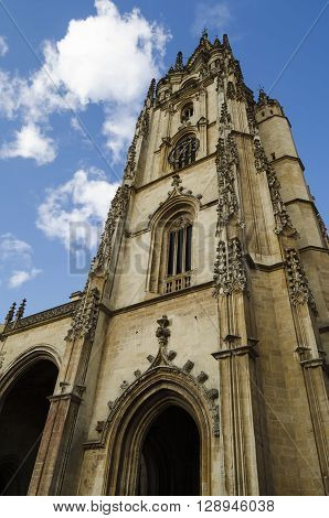 Relgious architecture, cathedral in Oviedo, northern Spain