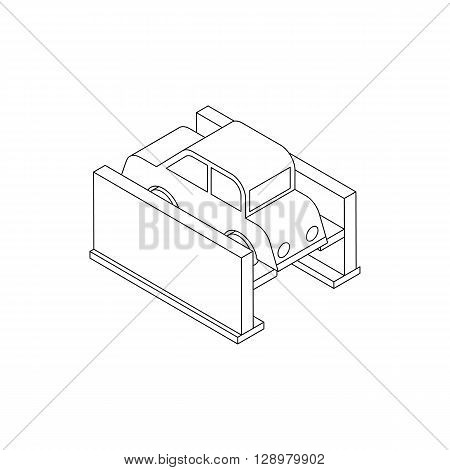 Car diagnostics icon in isometric 3d style isolated on white background