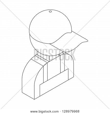 Auto mechanic icon in isometric 3d style isolated on white background. Car repair man avatar