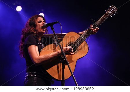 NEW YORK-MAY 6: Singer Nini Camps of Antigone Rising performs onstage at the Paramount on May 6, 2016 in Huntington, New York.