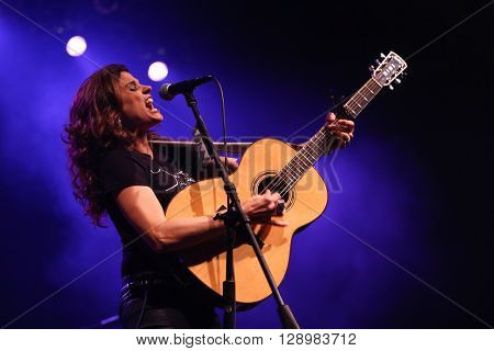 NEW YORK-MAY 6: Singer Nini Camps of Antigone Rising performs onstage at the Paramount on May 6, 2016 in Huntington, New York.