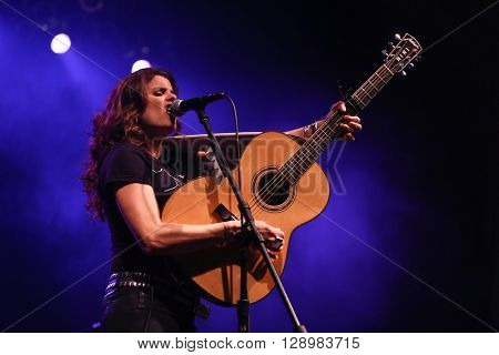 NEW YORK-MAY 6: Singer Nini Camps of Antigone Rising performs onstage at the Paramount on May 6, 2016 in Huntington, New York.