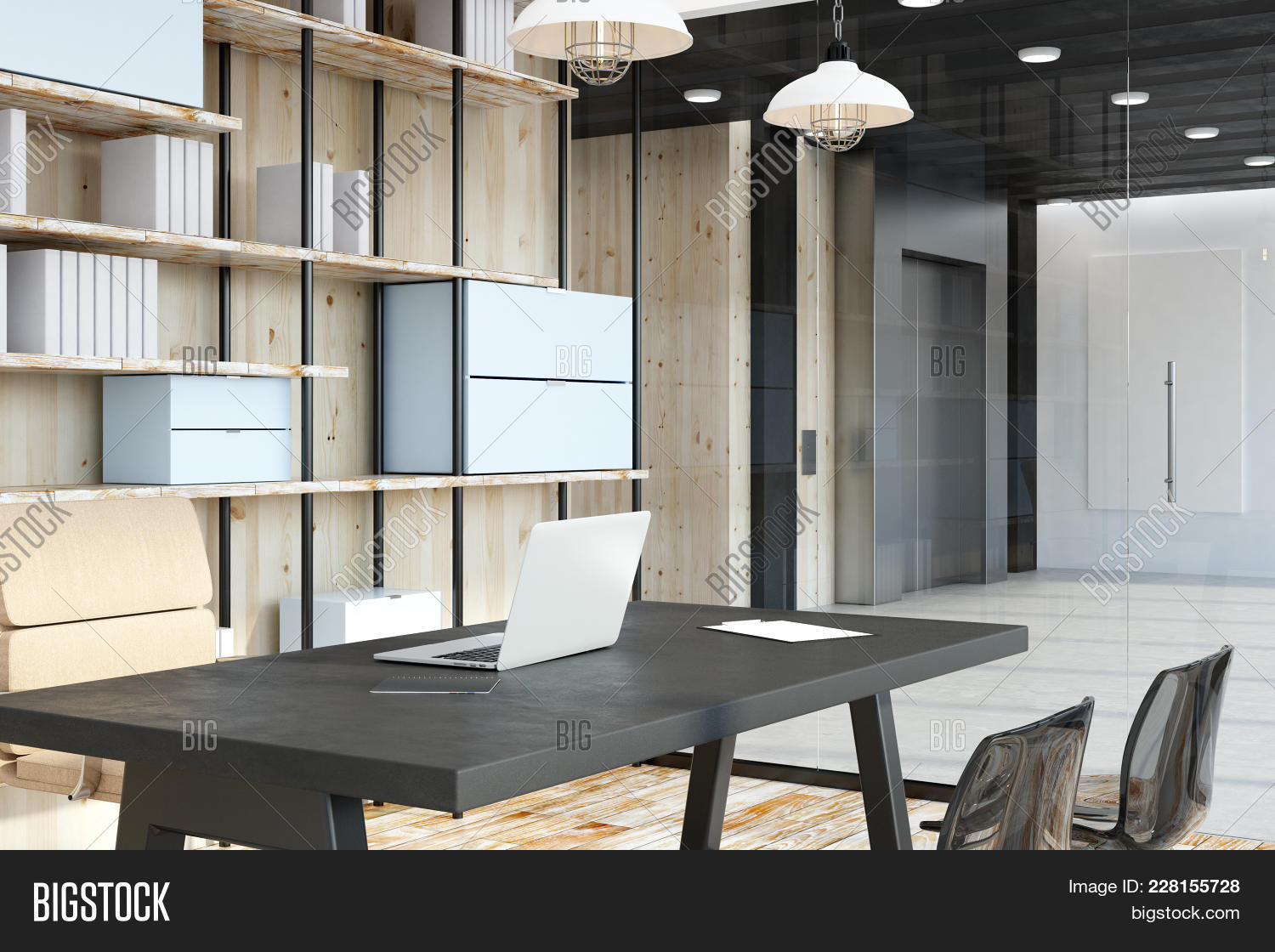 Side View Clean Office Image Photo Free Trial Bigstock