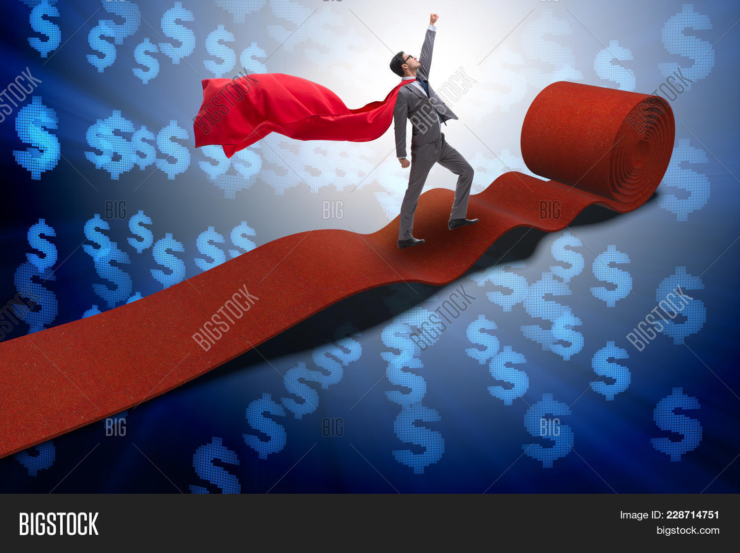 superhero on the red powerpoint template superhero on the red