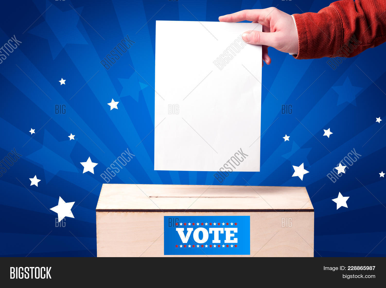 voting hand powerpoint template