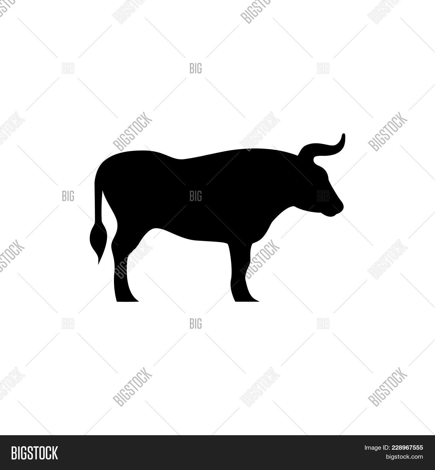 Bull Icon Isolated On Vector & Photo (Free Trial) Bigstock