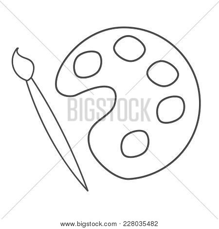 Paint Palette. Vector Illustration. Isolated Icon Flat Eps10
