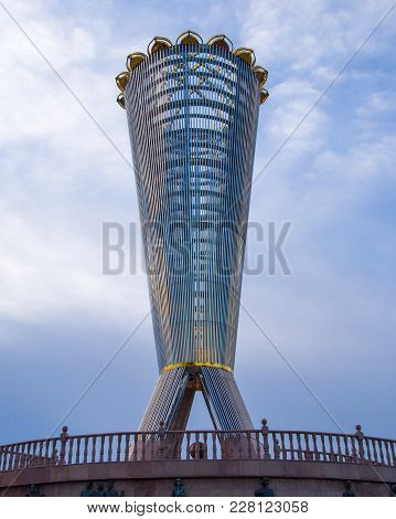 Shymkent, Kazakhstan - May 9, 2017: Baiterek Building In Independence Park .
