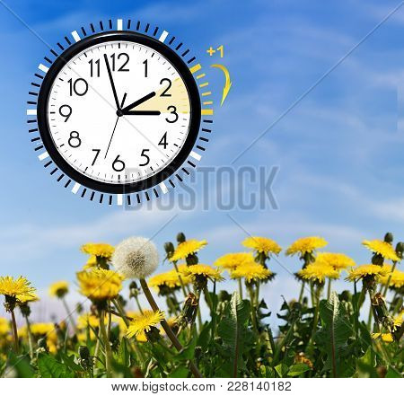 Daylight Saving Time. Change Clock To Summer Time.