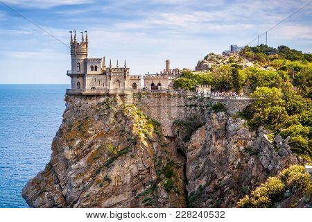 Castle Swallow's Nest On The Rock In Black Sea, Crimea