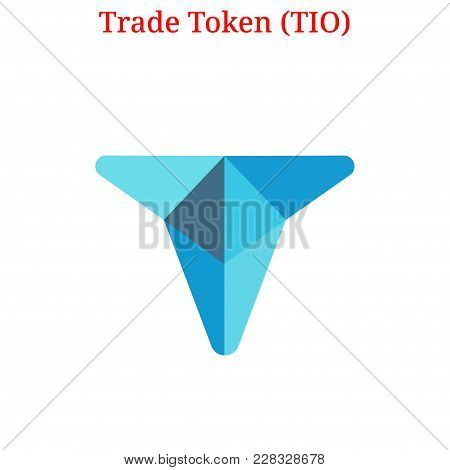 Vector Trade Token (tio) Digital Cryptocurrency Logo. Trade Token (tio) Icon. Vector Illustration Is