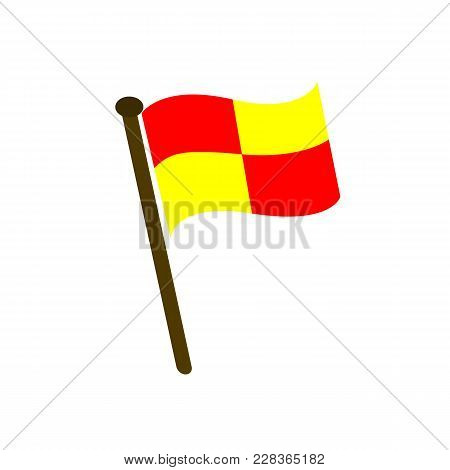 Offside Flag Football Soccer Illustration Vector Graphic Design